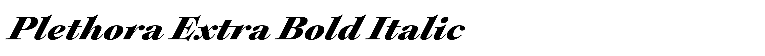 Plethora Extra Bold Italic